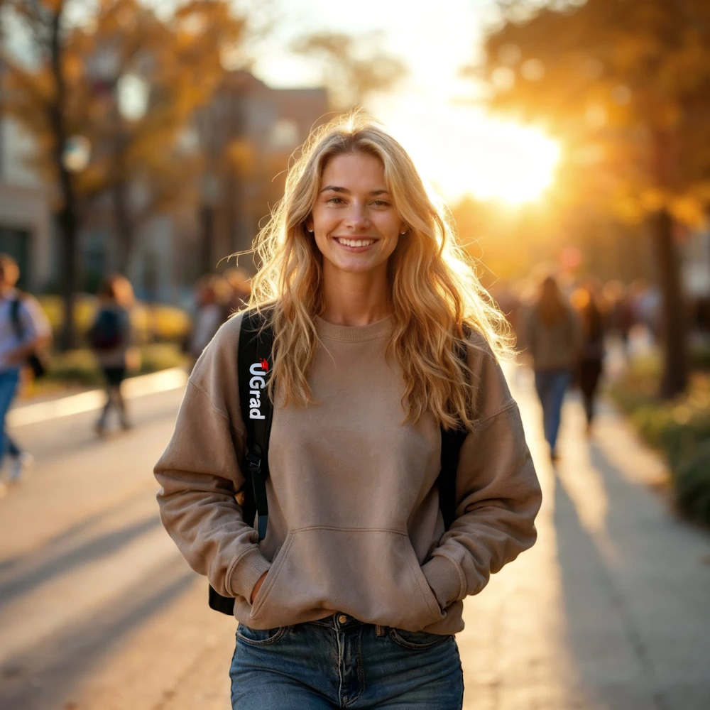UGrad college girl on campus