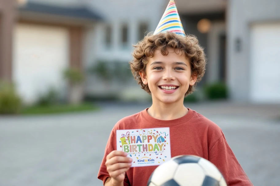 Foster child, My Birthday Box, card.