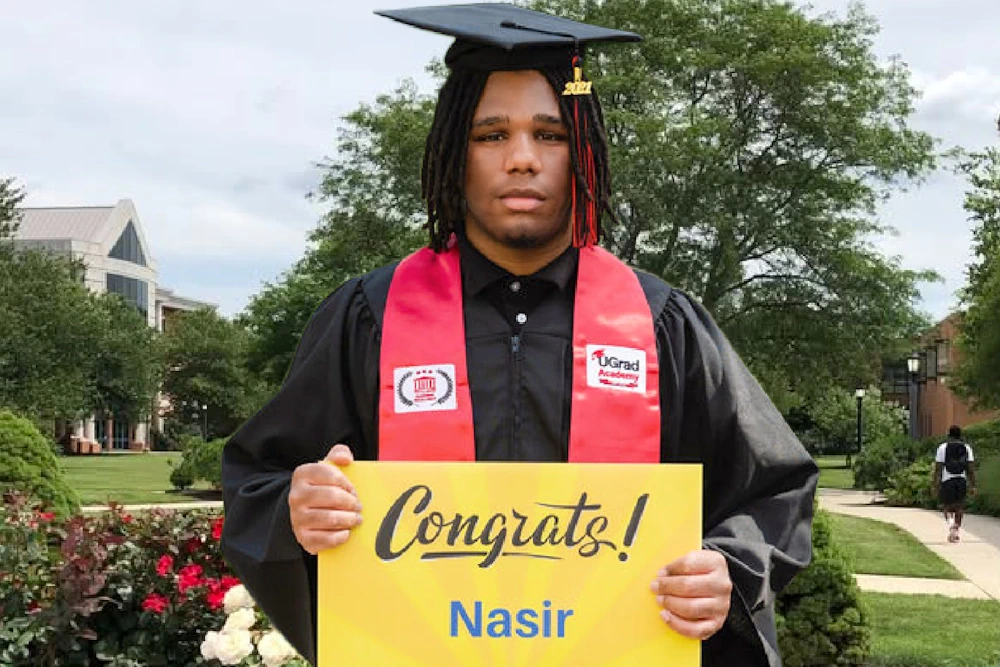 Nasir's high school graduation