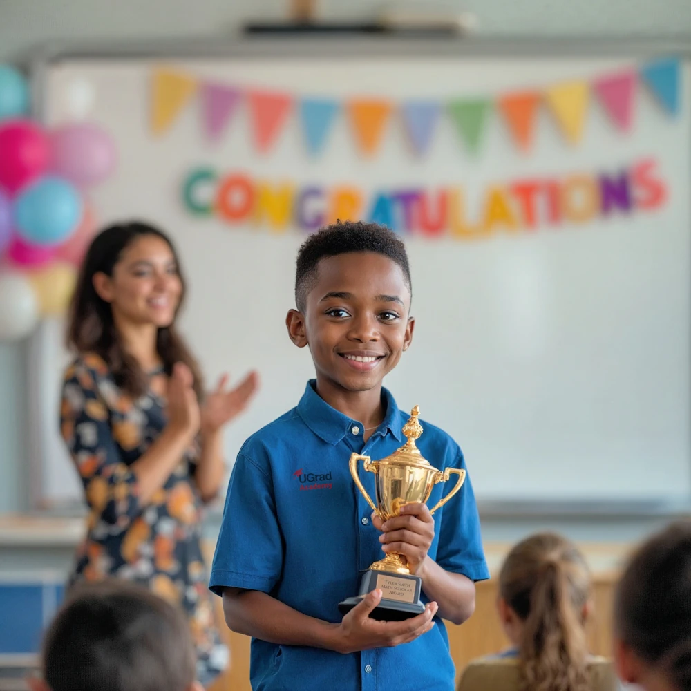 Tyler, UGrad elementary boy awarded trophy 